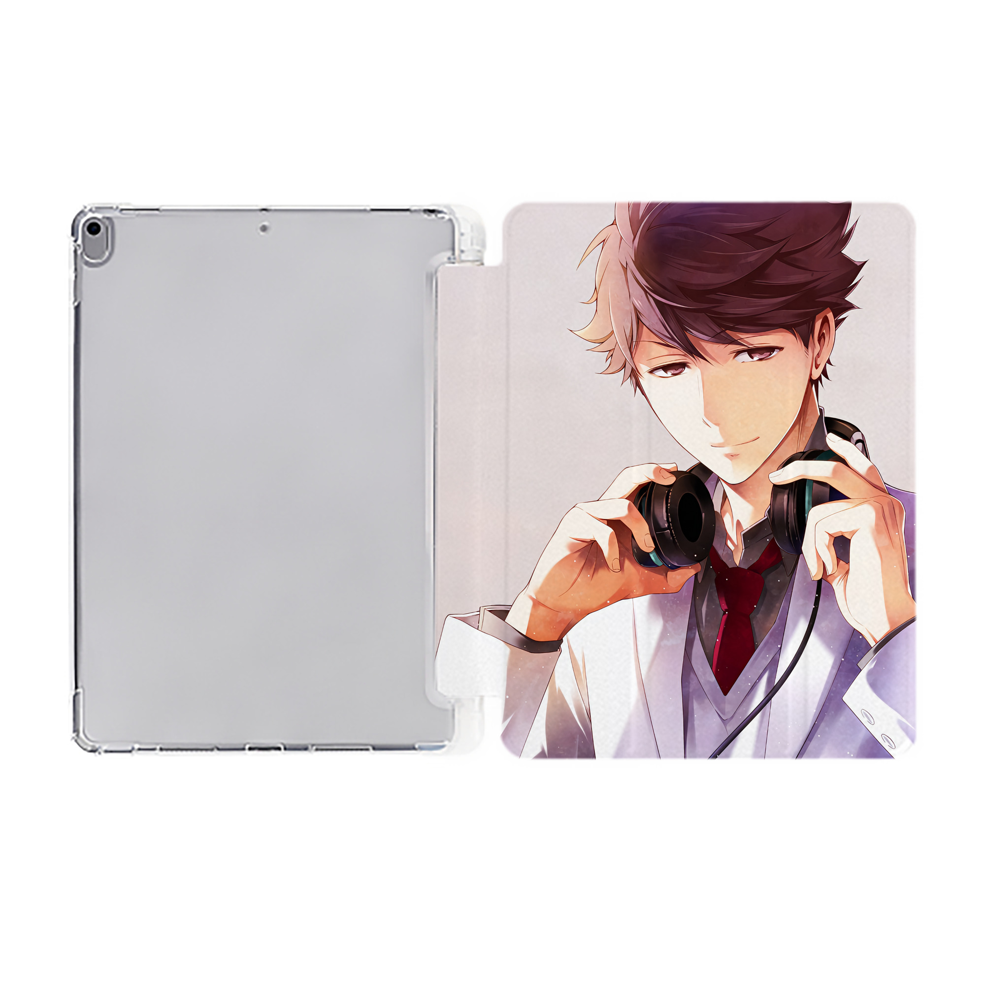 （画像用） ハイキュー!! Haikyu!! IPad ケース ペン収納付き 三つ折りスタンド PUレザー×シリコン 対応機種9.5/10.5/10.9インチ